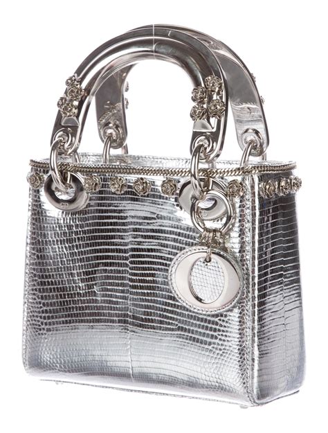 lady dior bag lizard|christian dior metallic lizard.